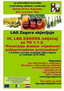 LAG Zagora objavljuje treći po redu LAG natječaj za TO 1.1.2 Povećanje dodane vrijednosti poljoprivrednim proizvodima  uvodna slika