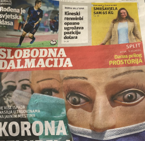 Slika naslovnice dnevnog tiska Slobodne Dalmacije u kojoj je izišao članak